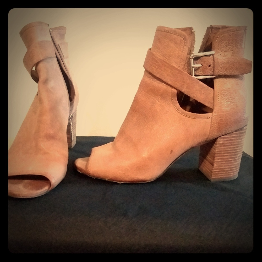 Leather booties